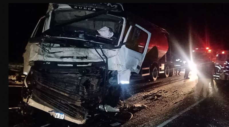 Tres camiones chocaron en la ruta nacional 3